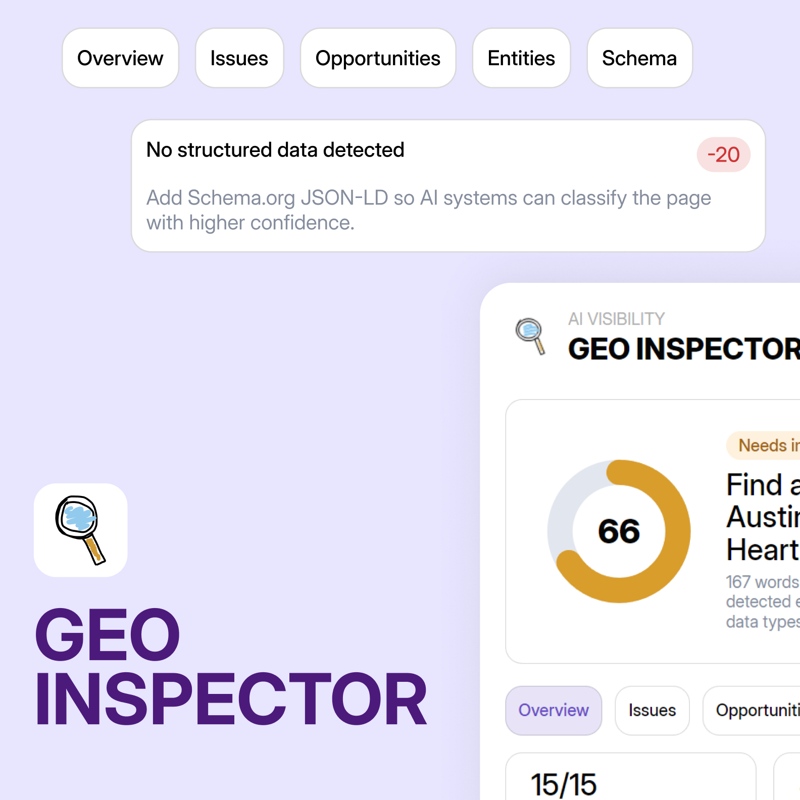 GEO Inspector interface